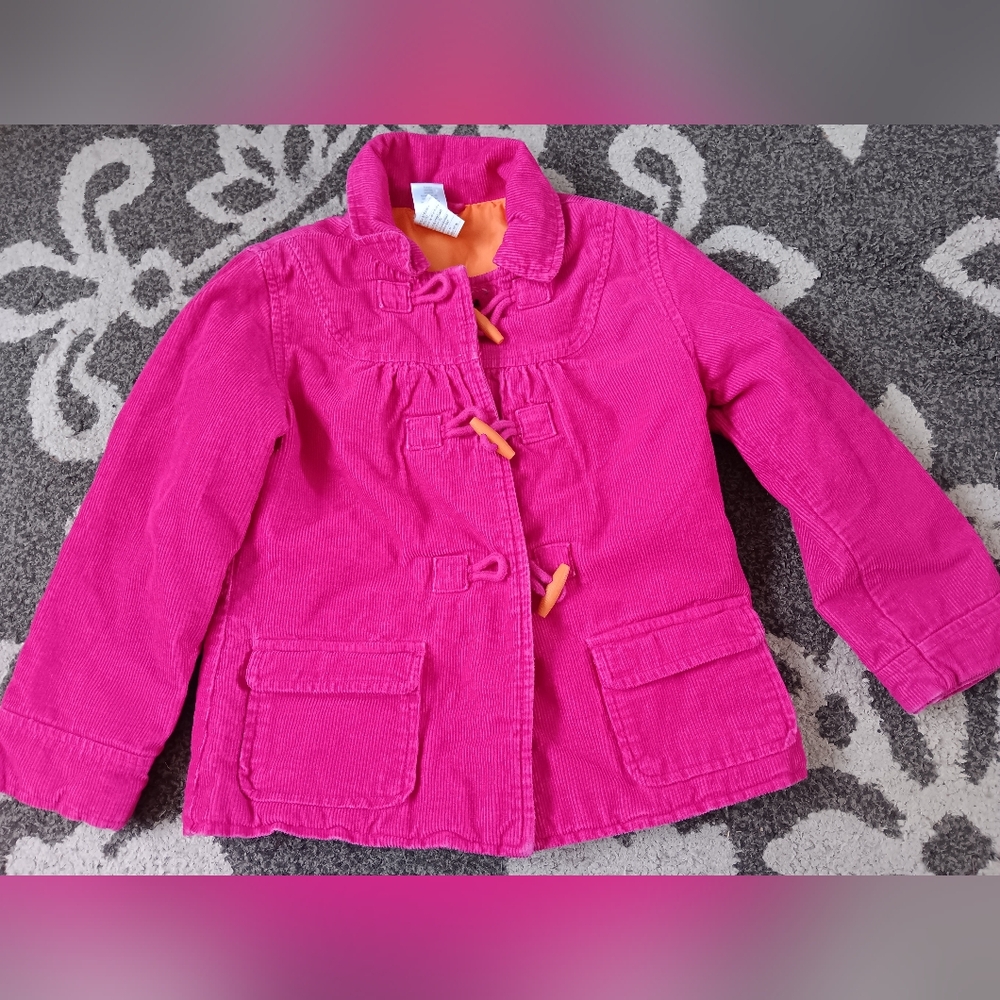 Pink Kids Jacket with Orange Accents